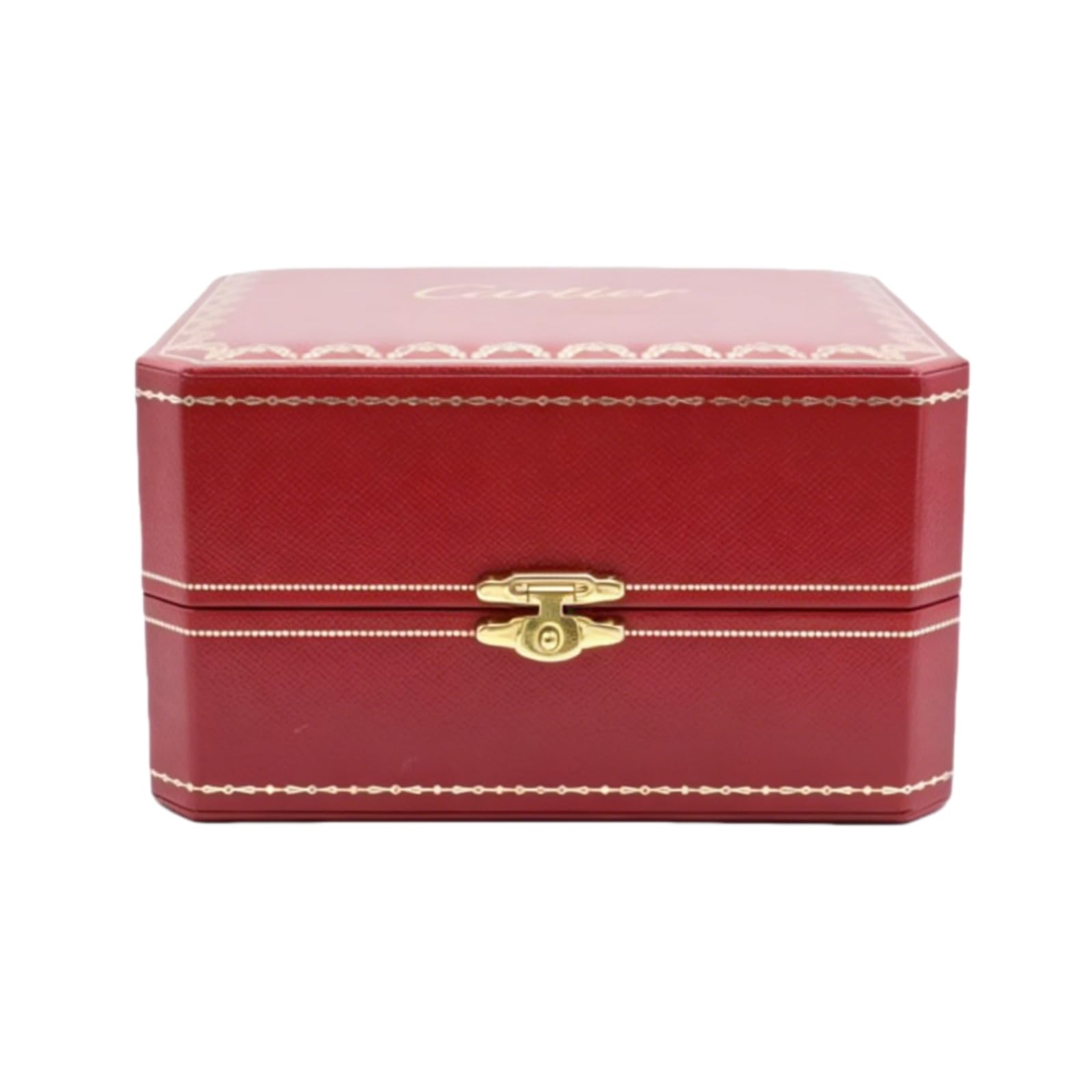 Set Scatola Presentazione Orologi Borsa Trasporto Rossa Cartone Esterno Bianco Bauletto Quadrato per Cartier
