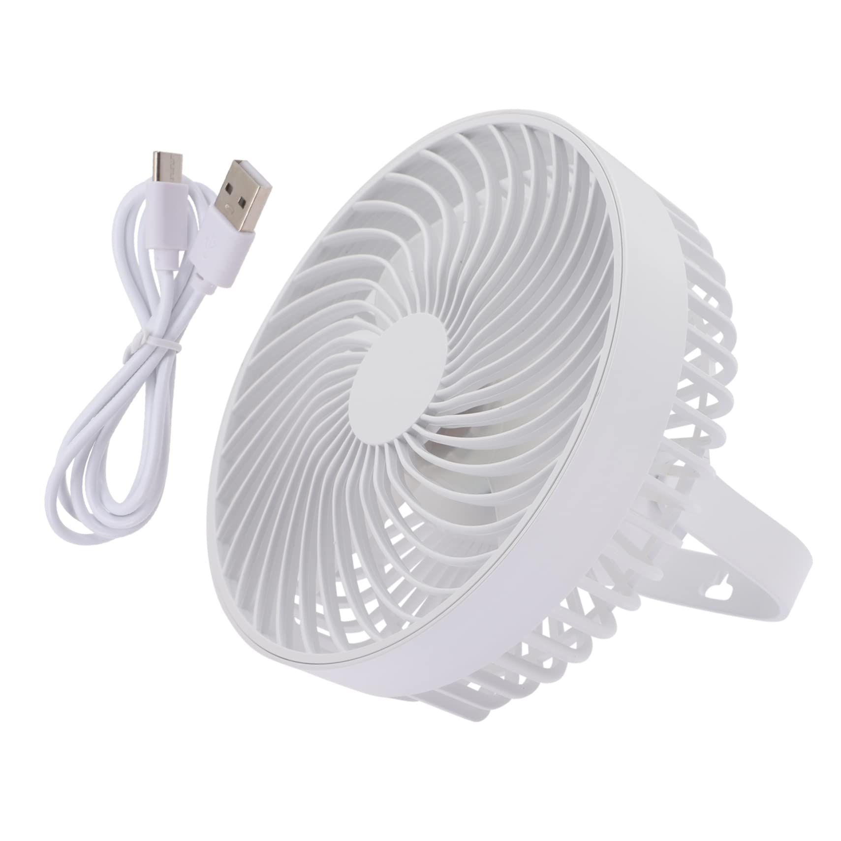 Ventilateur de bureau USB Homoyoyo portable avec veilleuse intégrée et batterie