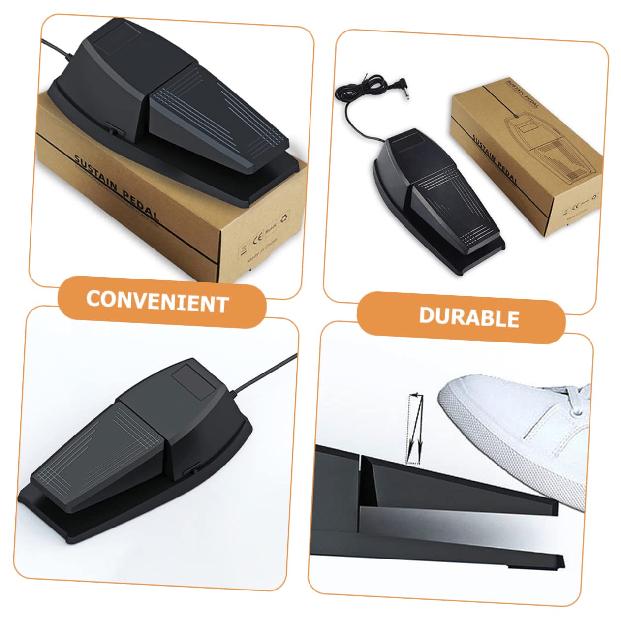 Pedal De Antideslizante Para Piano Eléctrico y Teclados y Práctico Compatible Instrumentos Diseño Seguro y Estable