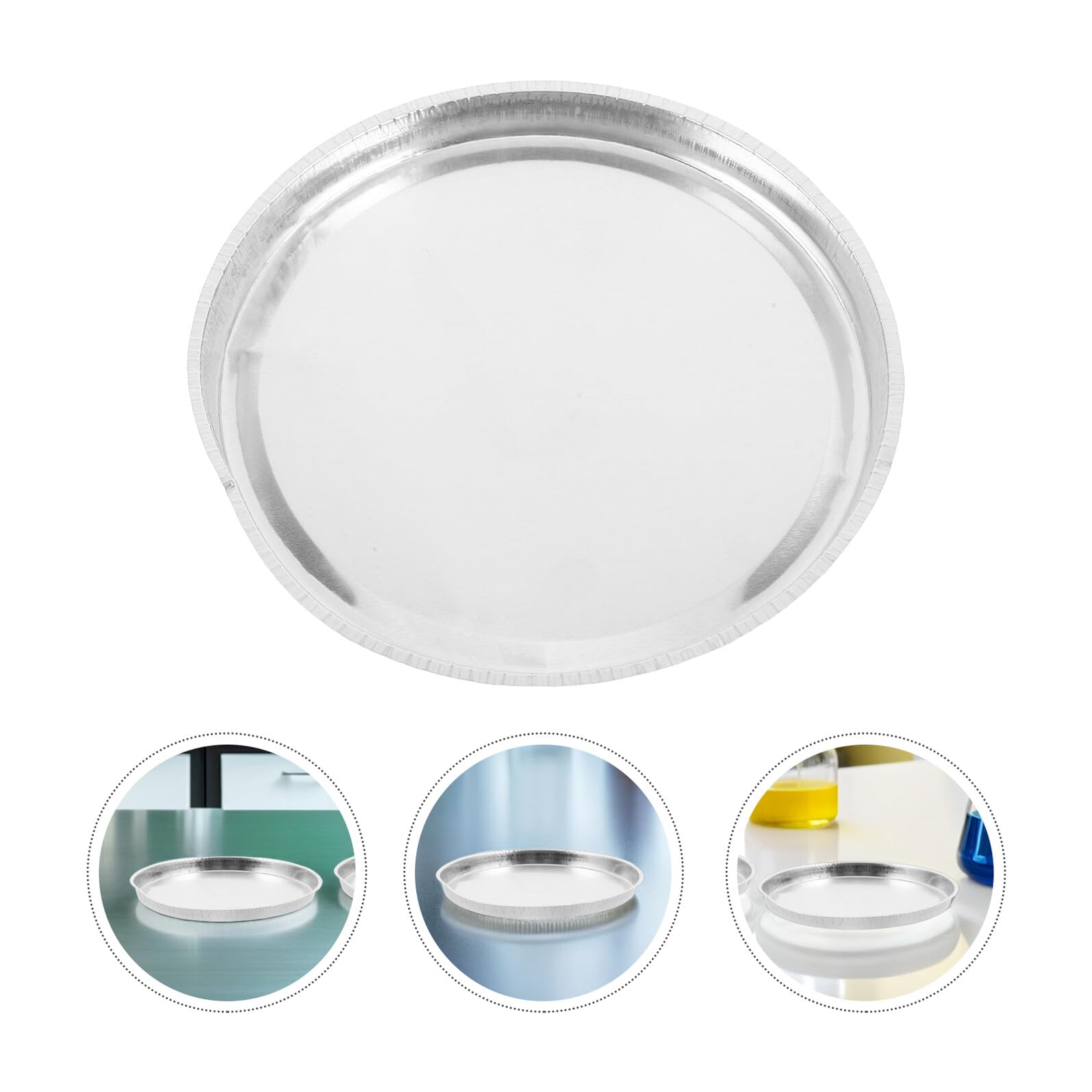 HEMOTON 10 Pièces Plateaux de Pesée en Aluminium 90 Mm, Coupelles Légères pour Analyseur D’humidité, Bacs D’échantillonnage Laboratoire Chimique et Agroalimentaire, Surface Lisse