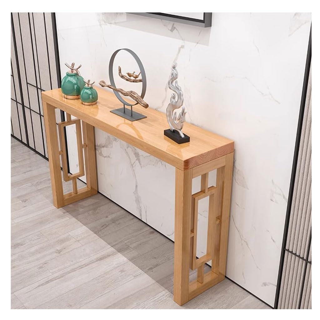 ENGENDER Console Tables Chinese Solid Wood Entrance Table Foyer Modern End View Strip Case Against The Wall Narrow Offering(140 * 30 * 75cm,A)