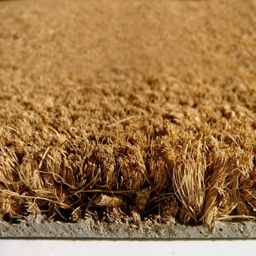 Paillasson - tapis propreté fibre coco naturelle, Écru, 23mm 50x100cm
