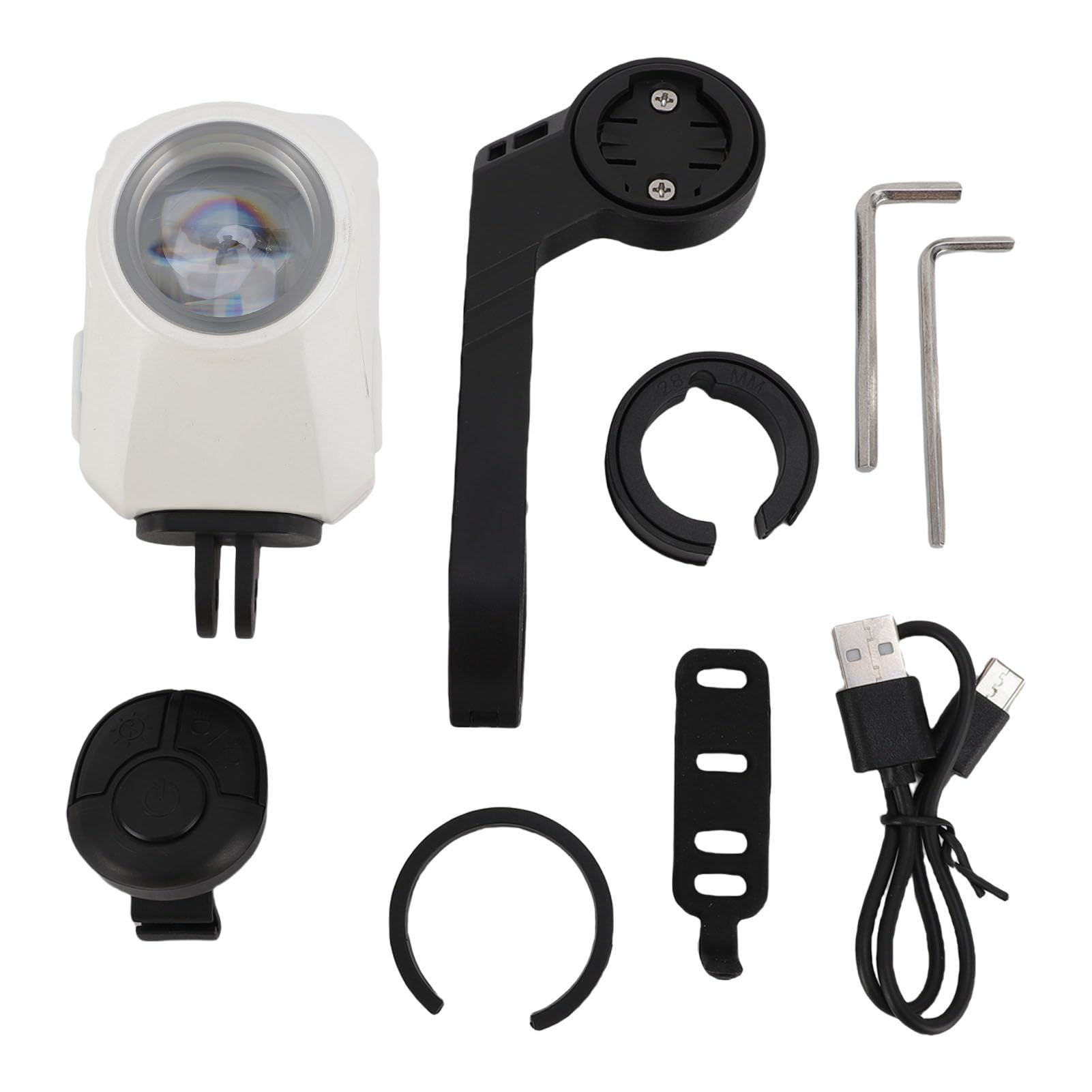 Generic Lampada a Sospensione Anteriore con Telecomando Senza Fili, Faro per Bici Sospeso, Resistente All'acqua, per Ciclismo, con Materiale in Lega di Alluminio a LED Ad Alta Efficienza Energetica