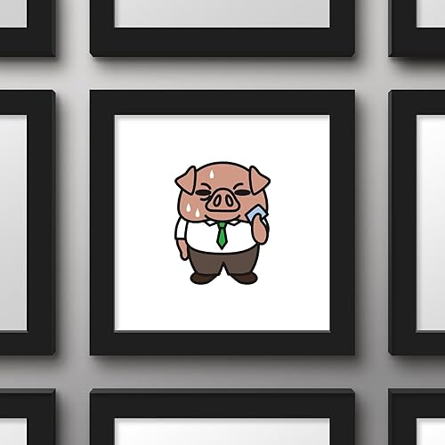 Miniatura 2 de Trends International Gallery Pops Sanrio Aggretsuko - Arte de pared tonelada, versión enmarcada negra, 12 x 12 pulgadas