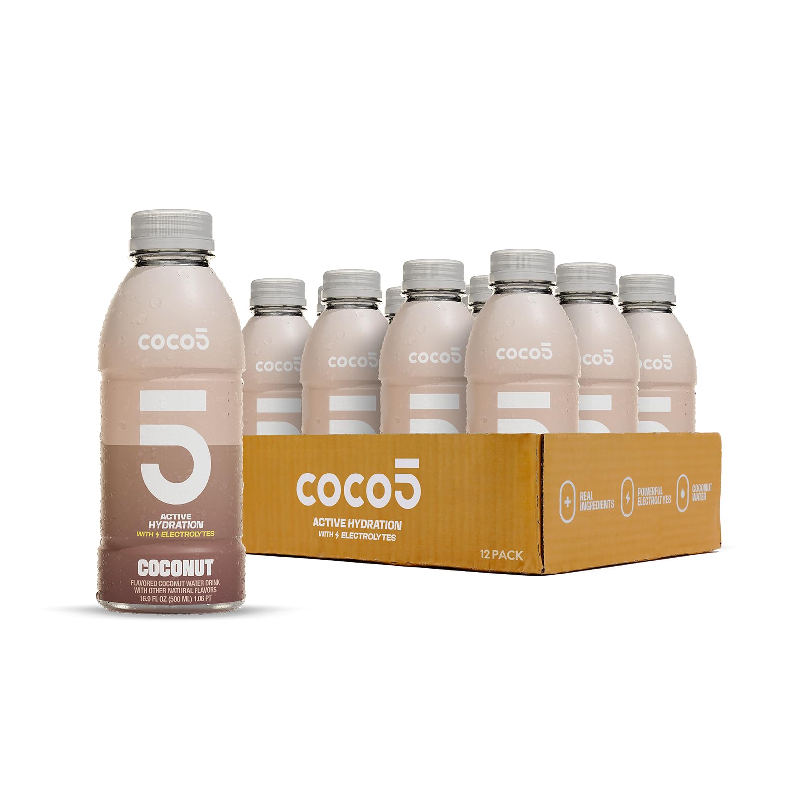 Coco5 Clean Sports Hydration Coconut Flavor | 100% Natural | 50% Less Sugar | Nothing Artificial | Non-GMO | Gluten Free | Developed by Pro Trainers