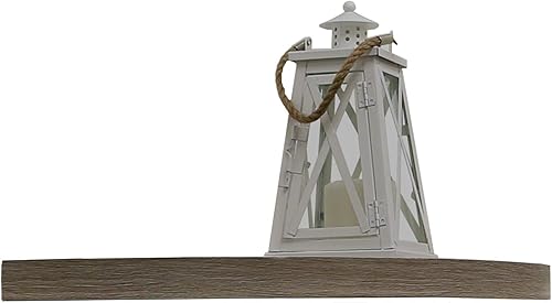 InPlace Shelving 9602054E - Estantería de esquina flotante con soporte invisible, 14 pulgadas, color gris madera flotante