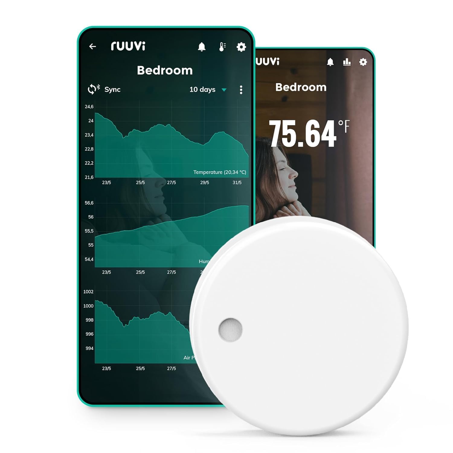 4in1 Wireless Bluetooth Temperature (°C/°F), Air Humidity, Air Pressure and Motion Sensor. Alerts & history. Free Android/iOS apps. Integrates with Victron and Home Assistant. Made in Europe.-image-30