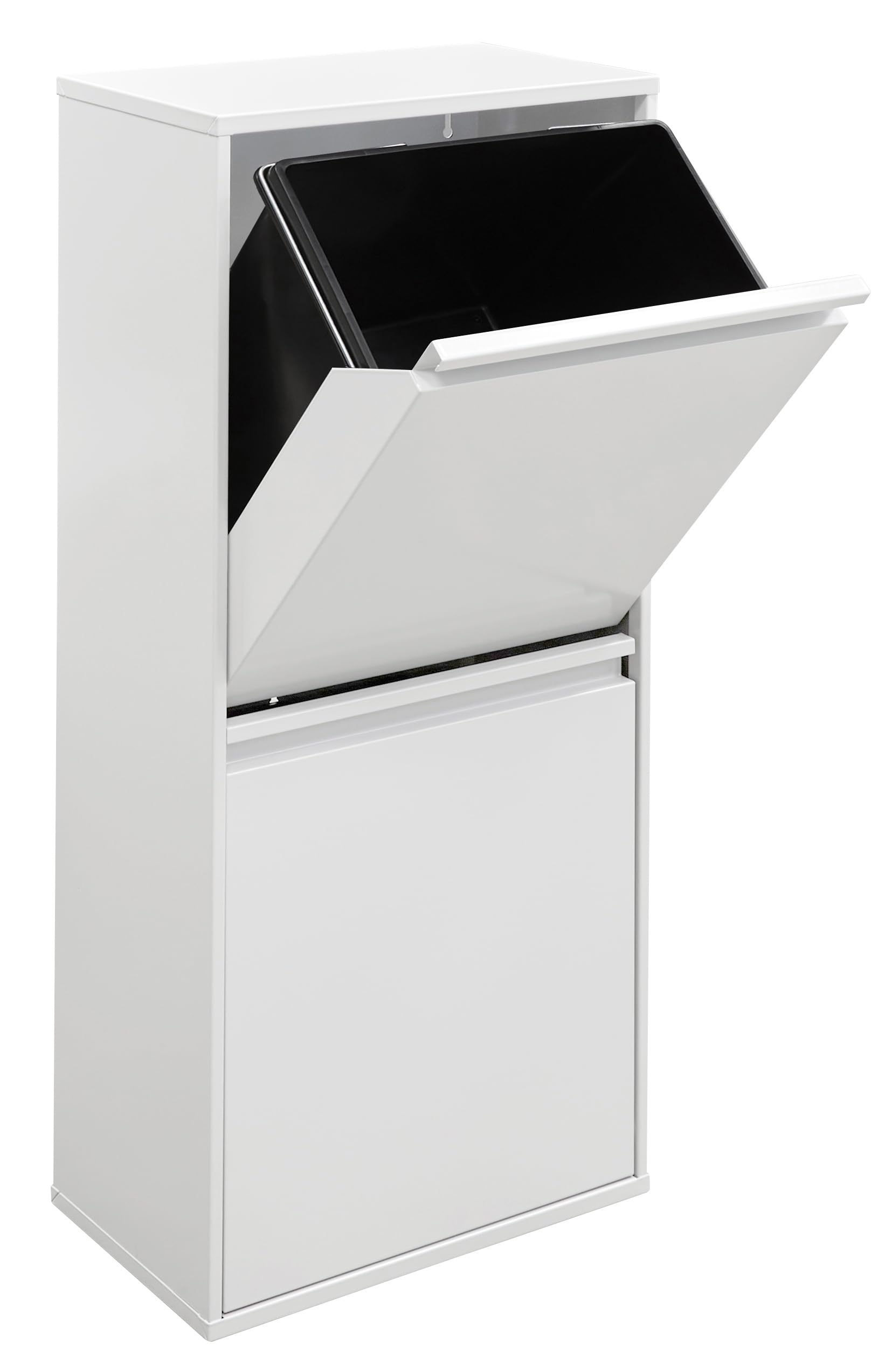 Arregui Basic CR401-B2 Poubelle de recyclage 2 compartiments 46 L Blanc
