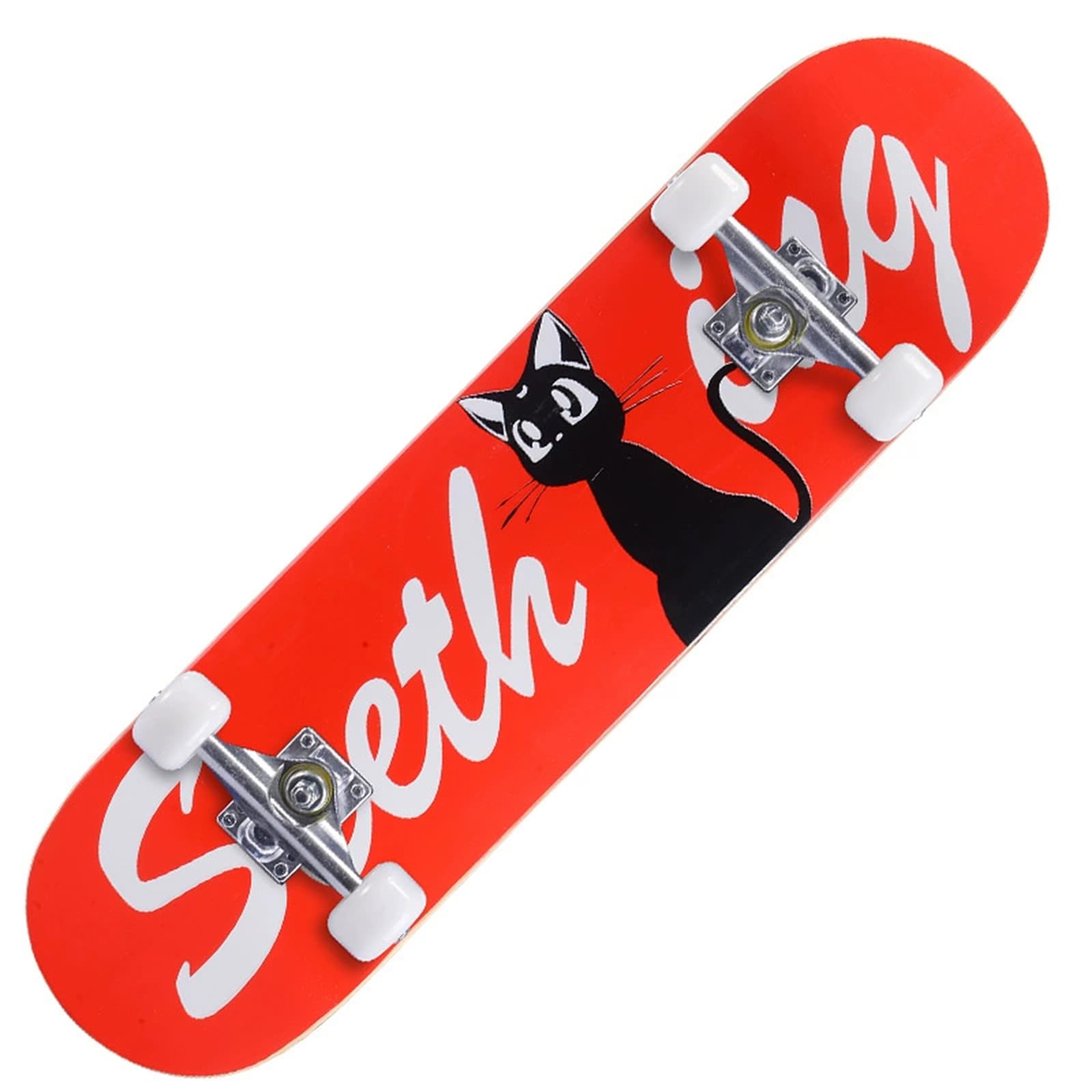 Skateboard 31x8 Zoll Komplette Cruiser Skateboard für Kinder Jugendliche Erwachsene, 7-Lagiger Kanadischer Ahorn Double Kick Deck Concave mit All-in-one Skate T-Tool für Anfänger