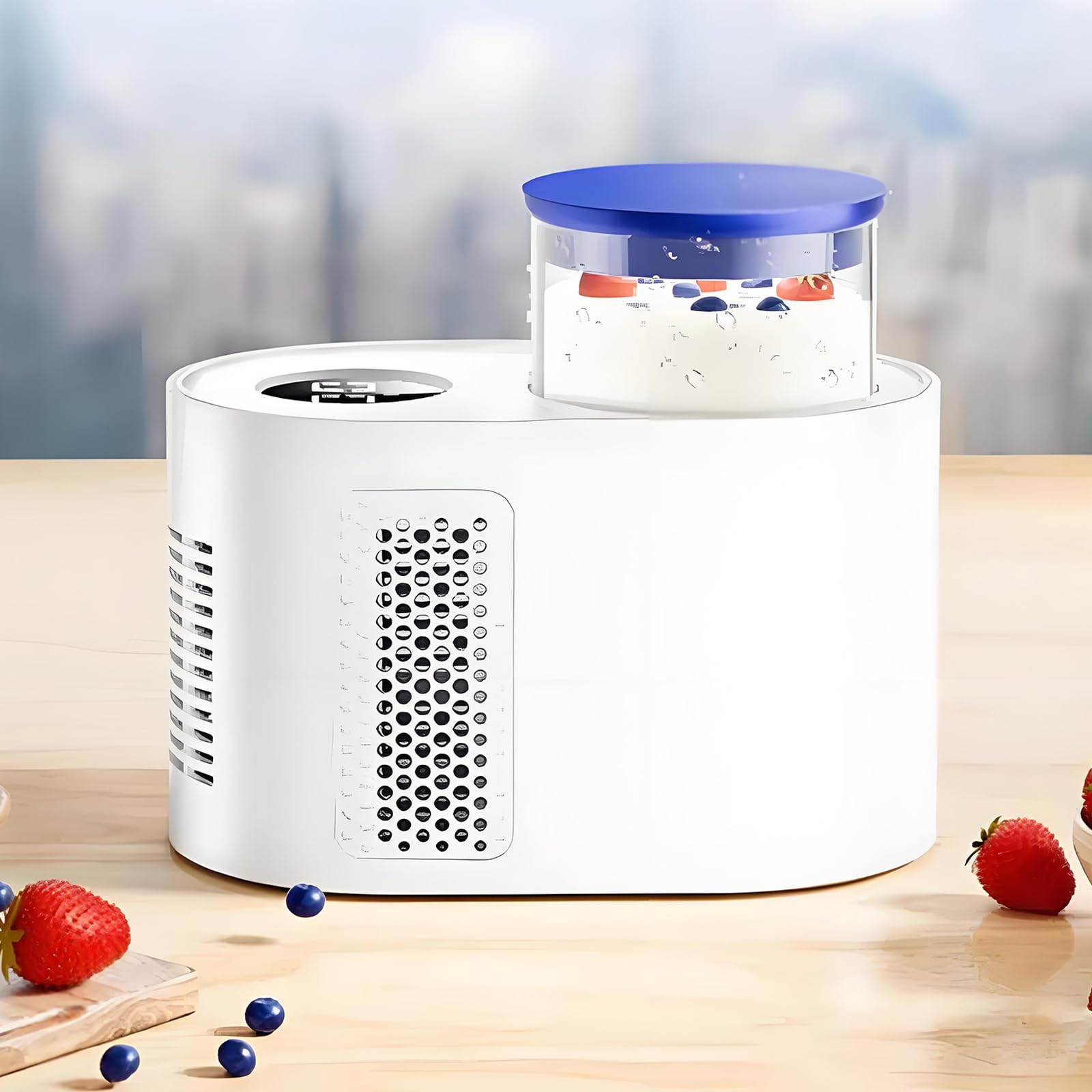 Yogurtera portátil con Funciones de frío y Calor, Pantalla LED de Temperatura e Interfaz táctil para el hogar, la Oficina y el Camping.