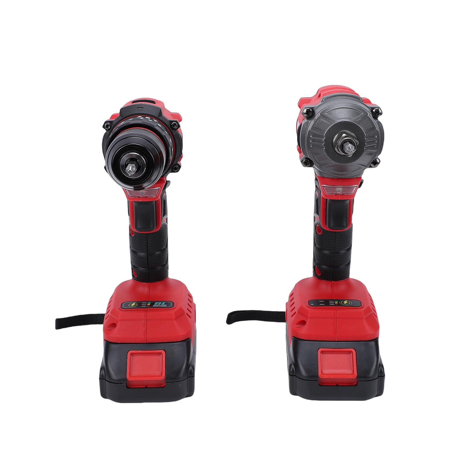 Avvitatore a Percussione e Trapano Senza Spazzole 21V Combo Coppia 350N 2400 Giri/min con 2 Batterie Luce LED per Progetti Professionali Fai da Te in Legno Metallo (Spina UE 230V)
