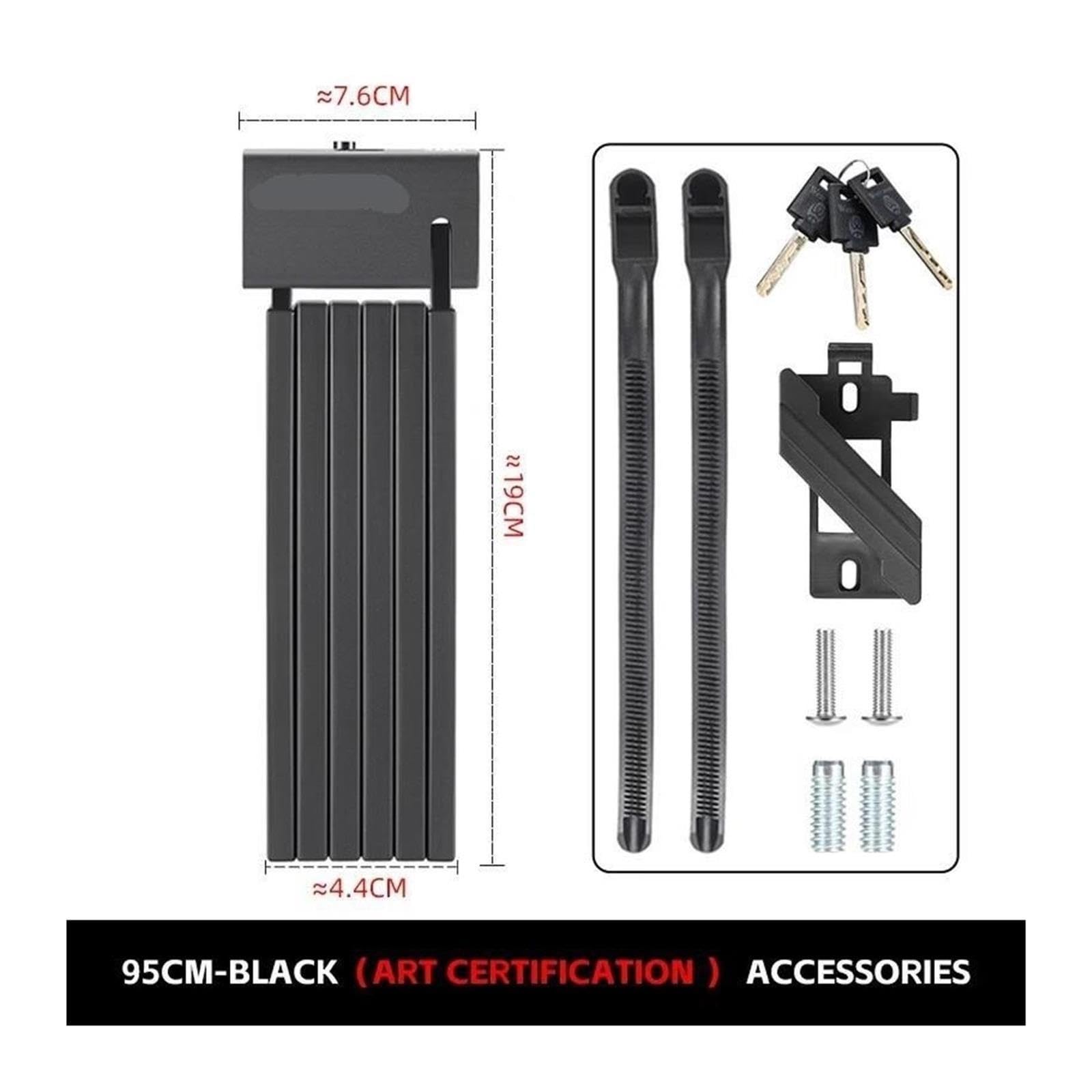 1 candado plegable for bicicleta de alta resistencia.