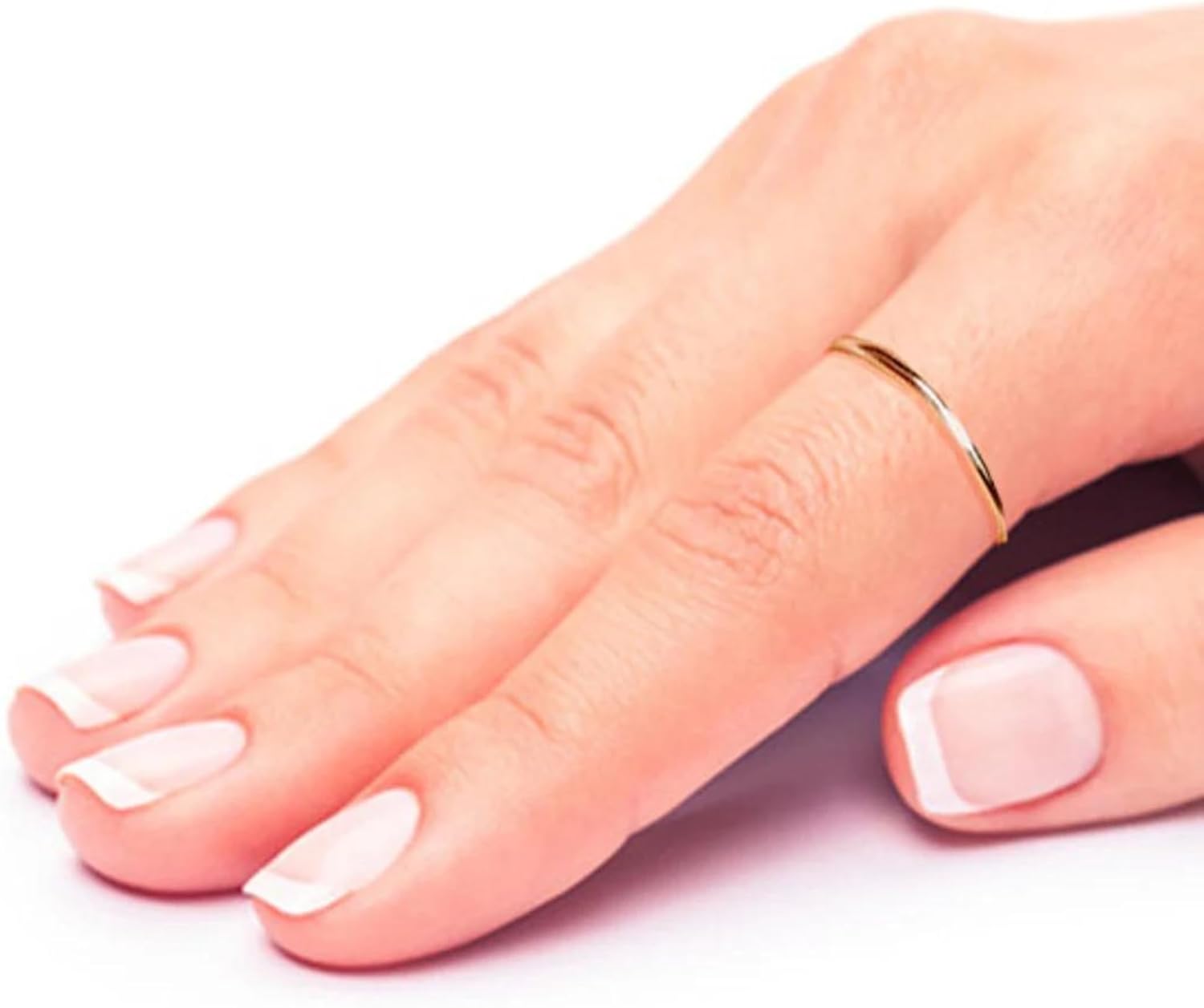 Ellie J Maui Handmade 1mm 14K Gold Filled Stacking Rings for Women, Tarnish Free Gold Jewelry for Women and Teen Girls, Thumb Rings for Women, Stackable Rings Available in Size 0 to 11 - Image 4