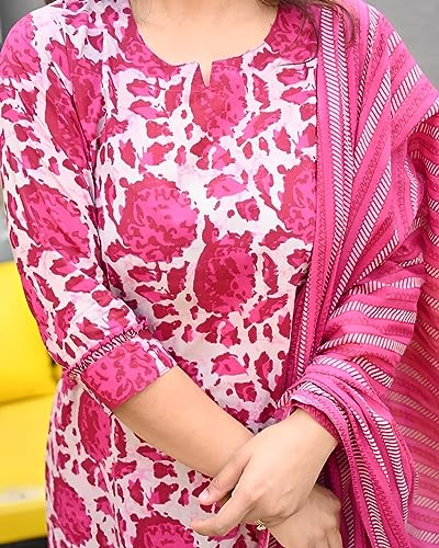 Image of KLOSIA Women Floral Printed Kurta and Pant Set with Printed Dupatta