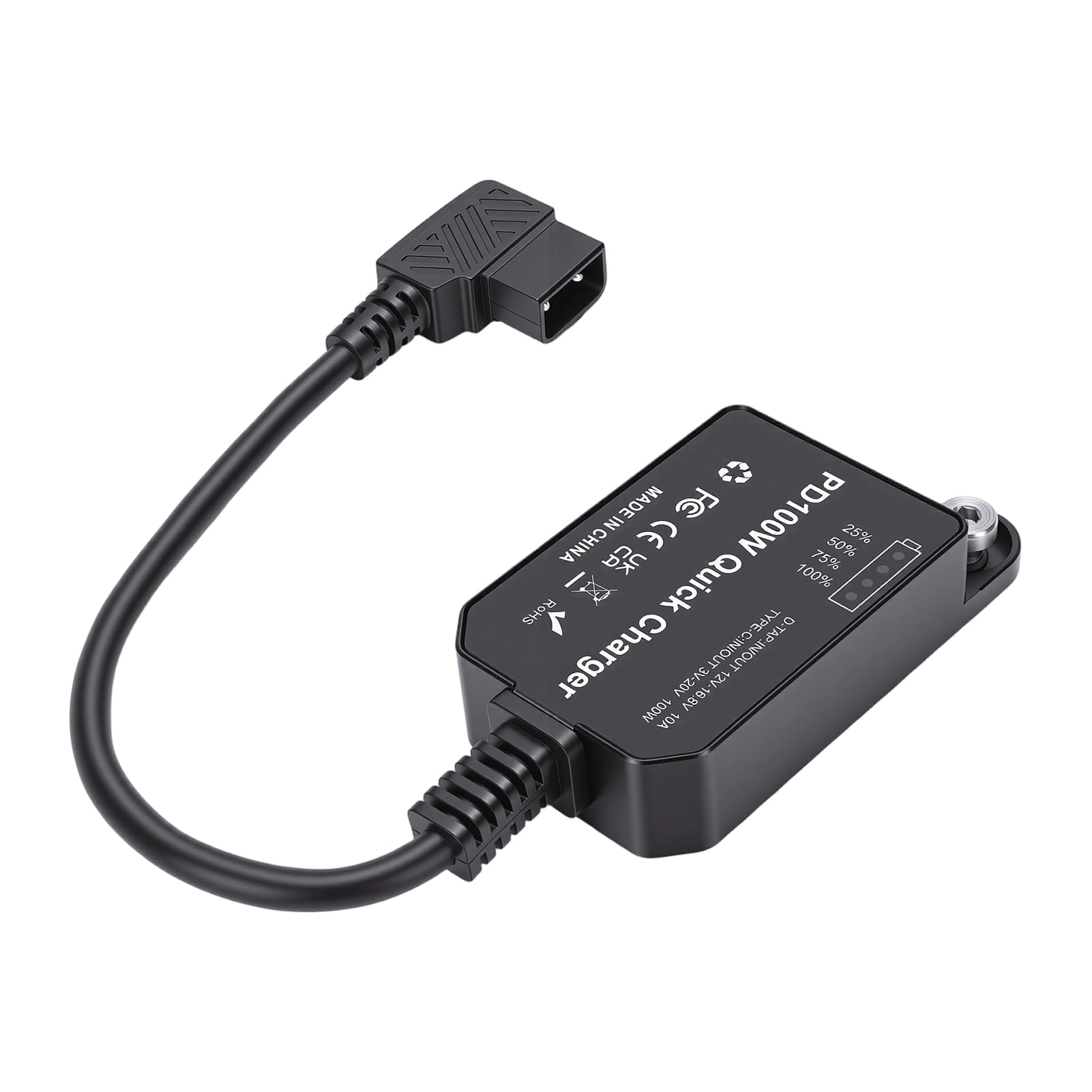 Cryfokt D Tap Type C Quick Charger 100W for V Mount Battery | Adaptacyjna regulacja napięcia, montaż śrubowy 1/4, wiele osłon zabezpieczających