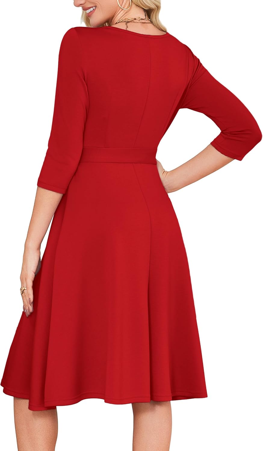 RUMIA Women's Cocktail Dresses 3/4 Sleeve Vintage Wedding Guest Dress (XS-3XL) - Image 5