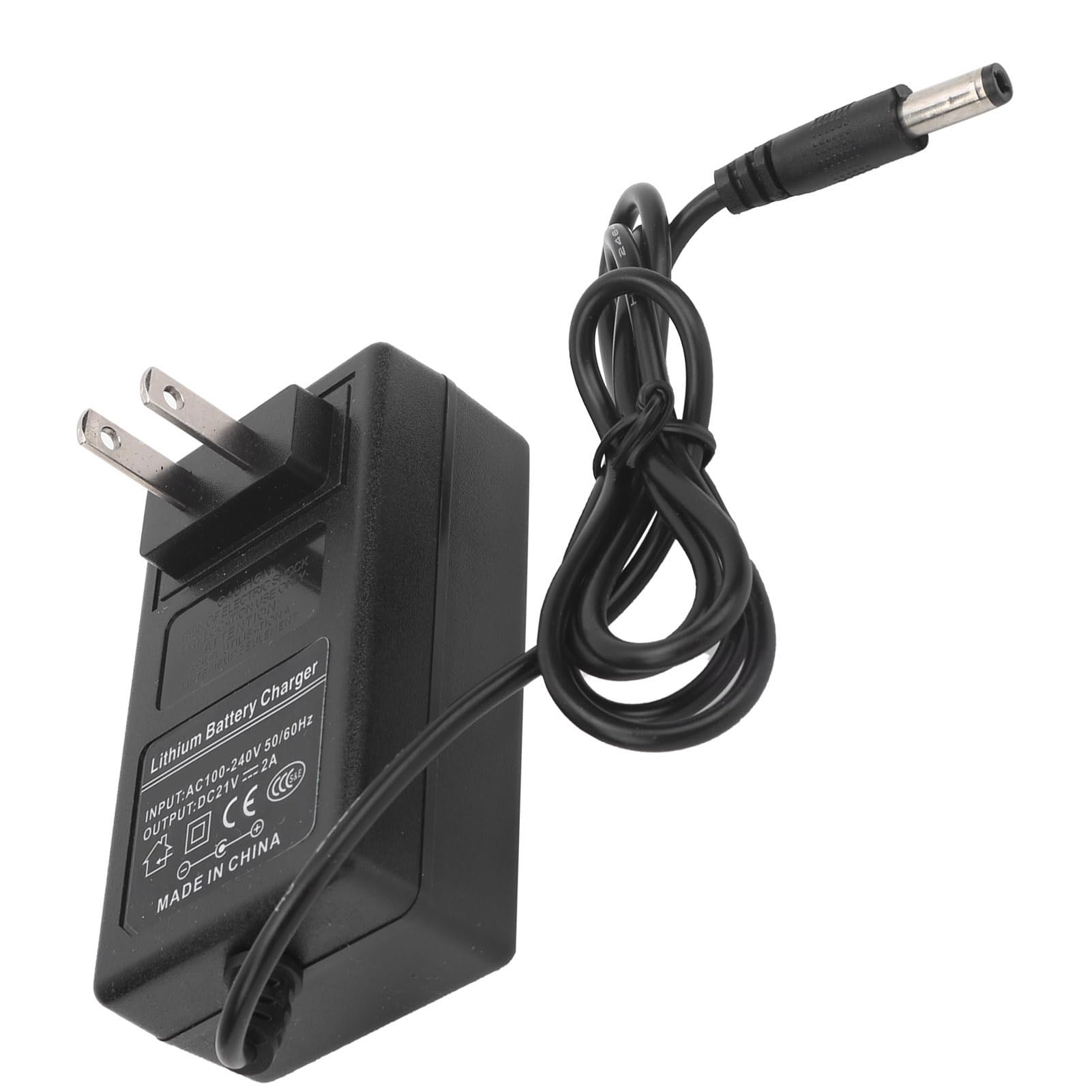 POENVFPO 21V 2A Lithium Battery Charger, PC Engineering Plastic Shell with Intelligent Overvoltage Overload Short Circuit Protection, Wide Input Voltage for Power Tools and Devices — view 2