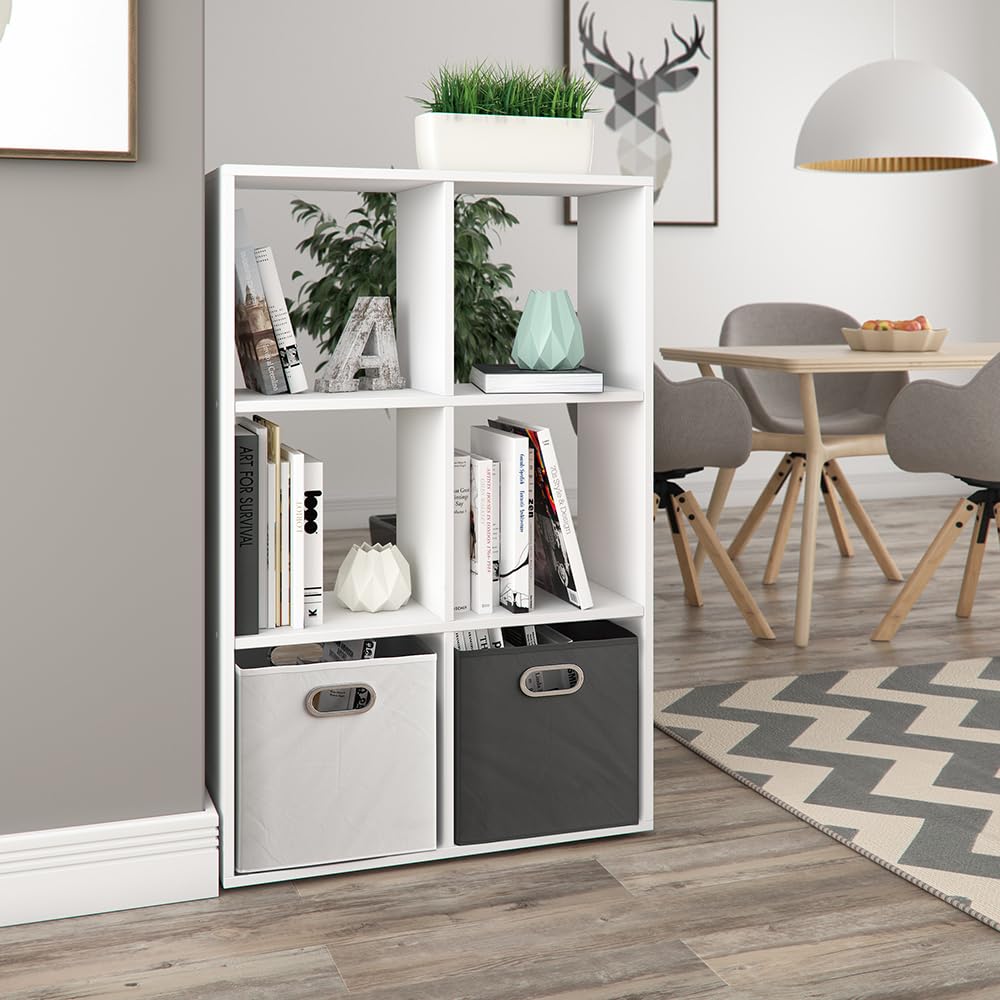 Vicco Raumteiler Karree, Weiß, 72 x 107.8 cm, geeignet zur Aufbewahrung und Trennung von Wohnbereichen