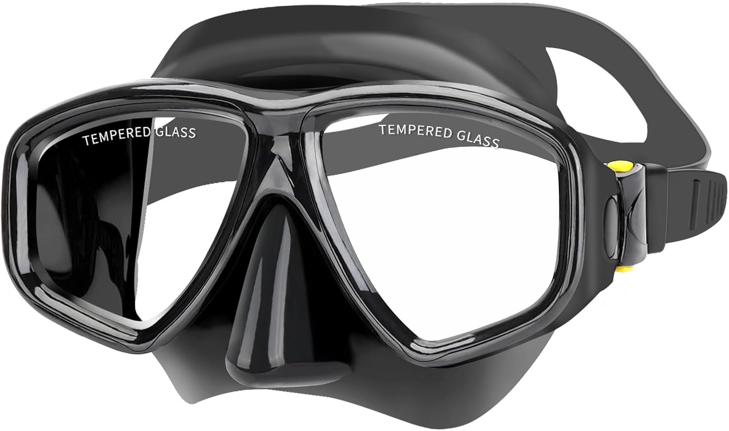 Snorkel Diving Mask Panoramic, Scuba Diving Goggles,Tempered Glass Dive Mask Adult Youth Swim Goggles with Nose Cover for Diving, Snorkeling, Swimming