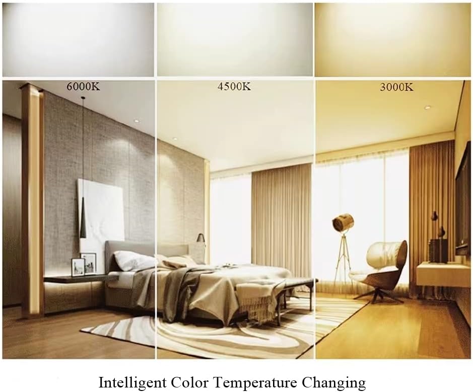 Miniatura 8 de Kit de luz LED de retrofit de 4 pulgadas para ventilador de techo, panel de repuesto, PCB, 18 W, temperatura de color, ajustable, 3000 K, 4500 K,