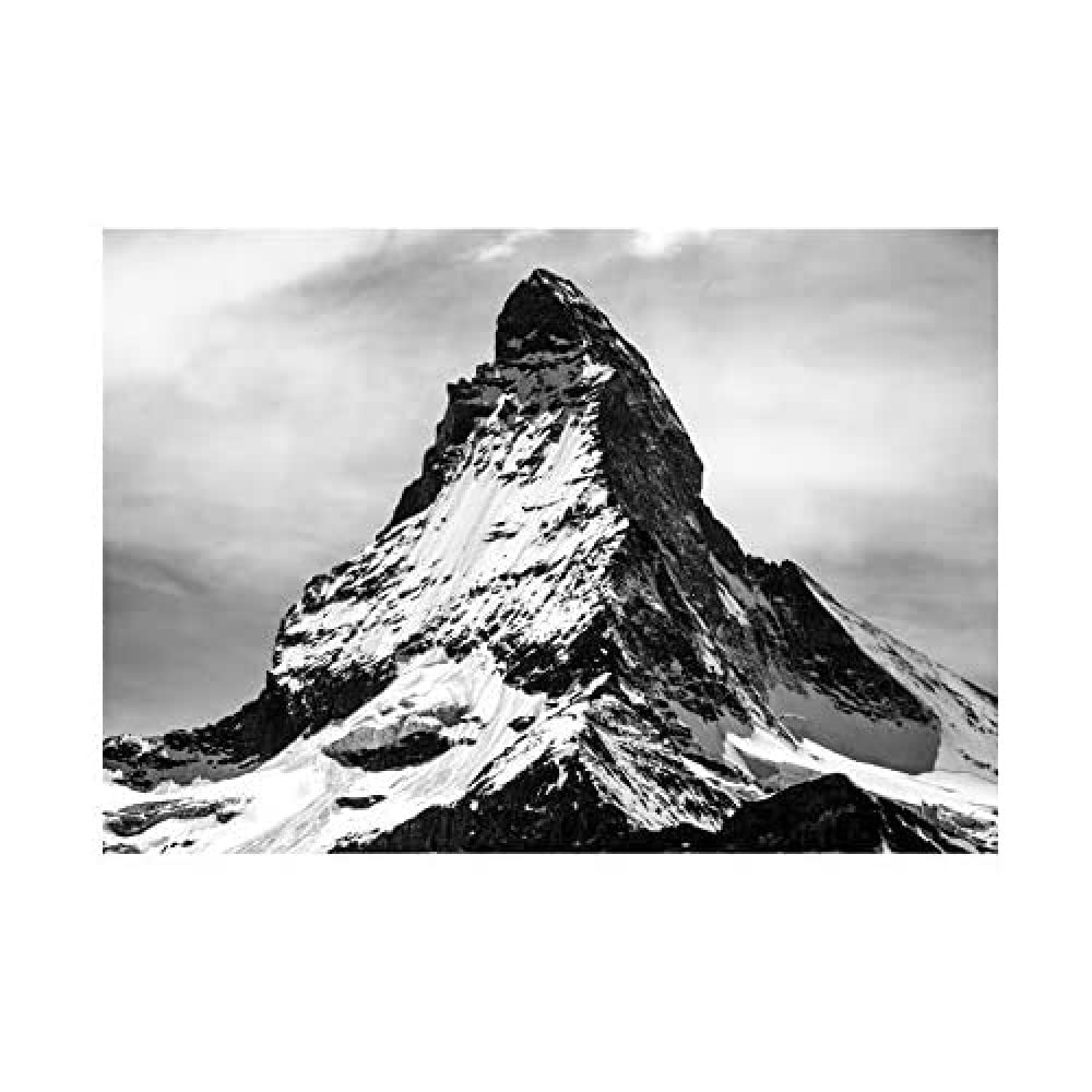 Wee Blue Coo Photo Matterhorn Alps Mountain Black White Snow Wall Art Print
