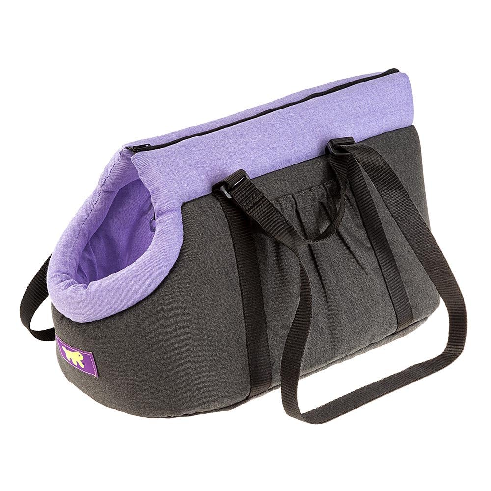 Ferplast Cat Carrier BORSELLO, Dog Carrier, Dog Carriers for Small Dogs, Adjustable Handles, Safety Strap, Washable at 30°, Max 6 Kg, 37 x 21 xh 22.5 cm, Lilac