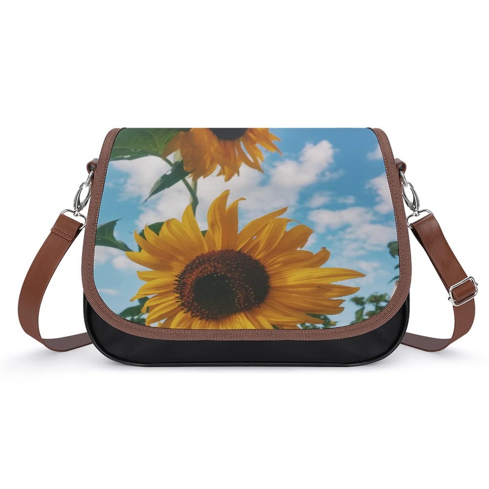 Flowers in A VasePU leather printed women's Bag Fashion Cross Bag Shoulder Bag Wallet