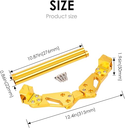Miniatura 6 de Barra de manillar motificada para motocicleta B0C281GP8N compatible con Grom MSX125 Clip de tubo de horquilla en manillares Racing ATV Expansión