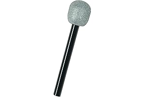 Vintage Disco Party Glittered Microphone Prop