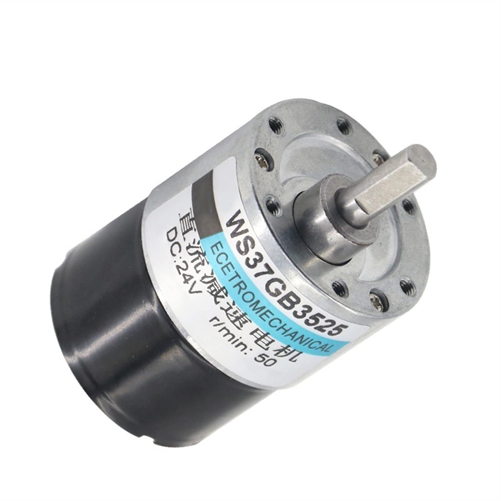 PYouo-DC silnik 37 bezszczotkowy z uchwytem, silnik bezszczotkowy 12 V, 2 4 V DC. silnik, opóźnienie, mały silnik, powolny dodatni silnik odwrócony (prędkość (RPM) : 30 obr./min, napięcie (V): 12 V)