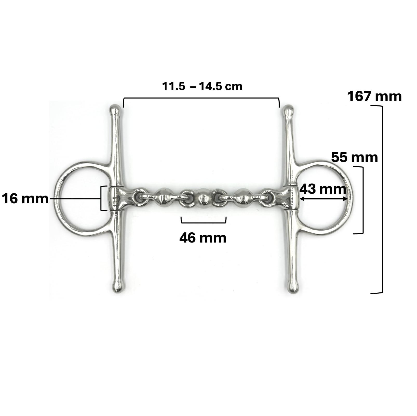 ES0232 Waterford Séparateur à bascule en acier inoxydable 16 mm, 12,5 cm