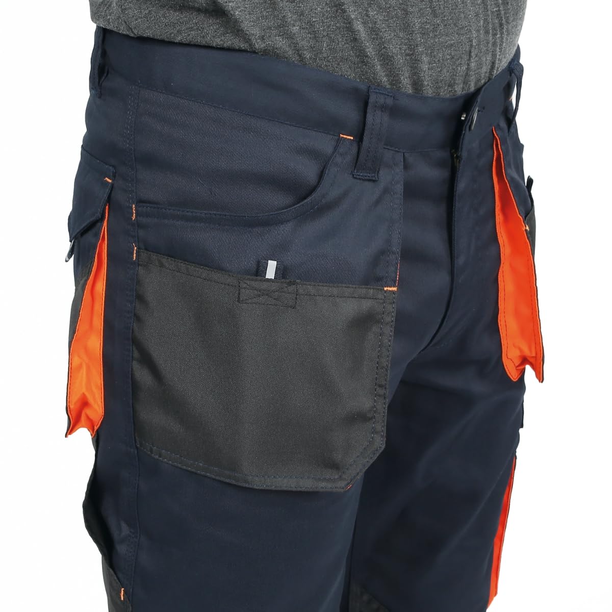 BETA 7860B Talla M - Pantalón de trabajo ligero Beta Easy, en tejido T/C, con bolsillos para piezas pequeñas y cinta para martillos, azul