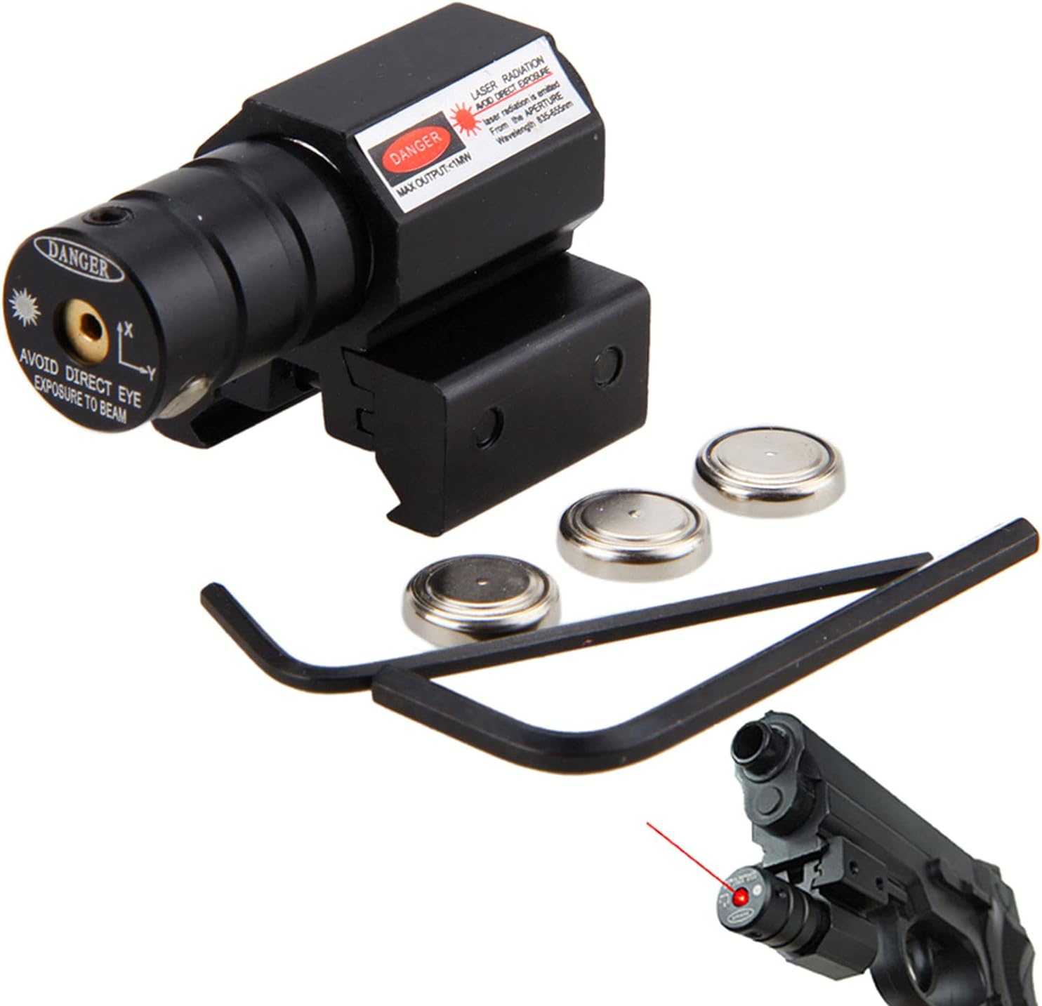 Red Dot Sight, Picatinny Rail Mount, Dual Purpose for Pistol, Air Gun, Rifle - 11mm/20mm Weaver Picatinny Mount