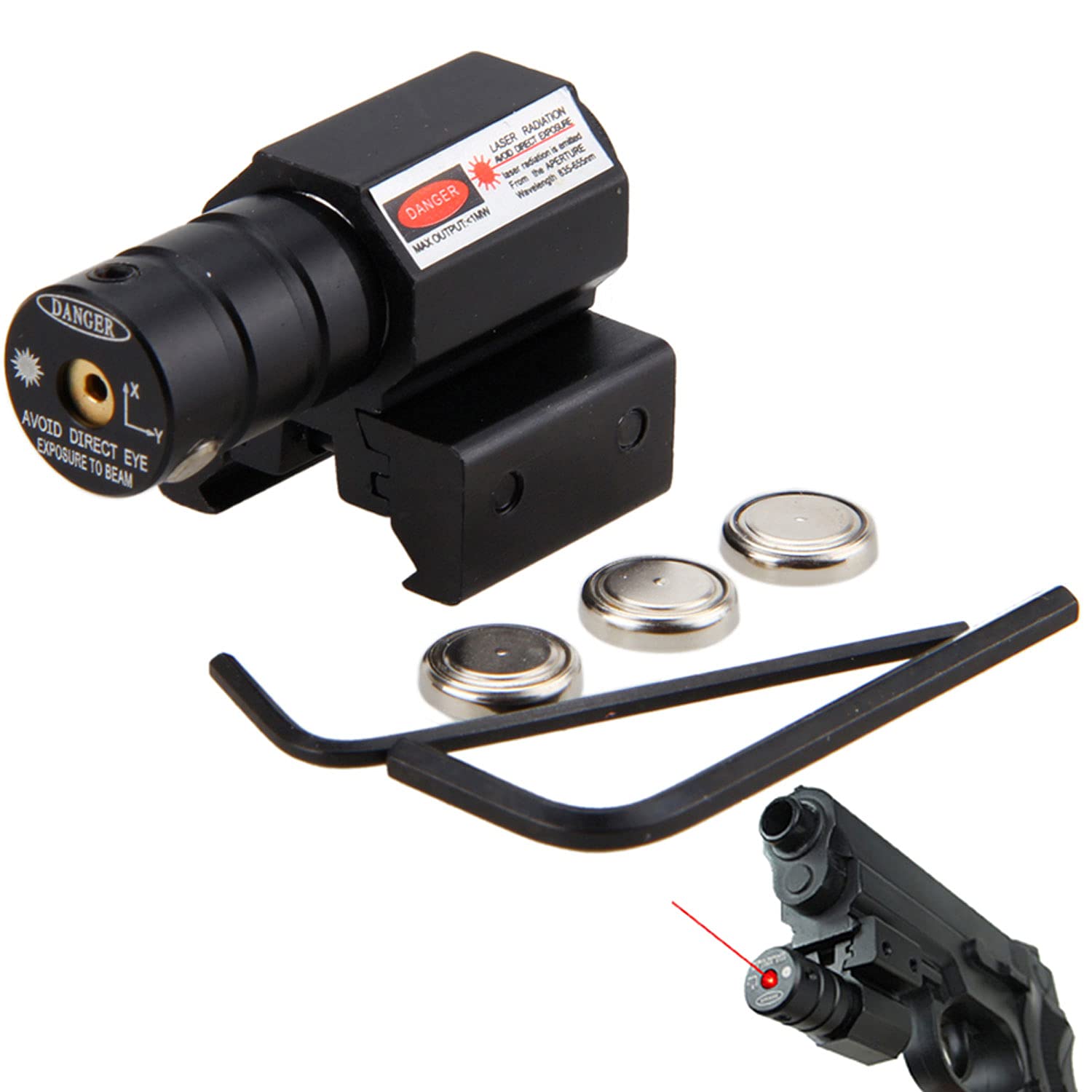 Red Dot Sight, Picatinny Rail Mount, Dual Purpose for Pistol, Air Gun, Rifle - 11mm/20mm Weaver Picatinny Mount