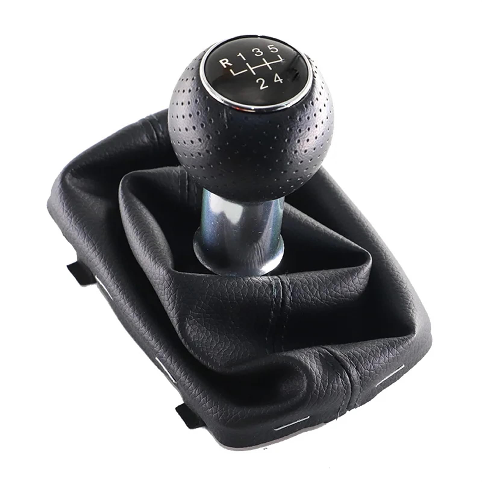 Tkxvcejv R12345 One Set Car Gear Shift Stick Knob For /A3 /S3 8L Black 5 Speed Gear Shift Stick Lever Knob Gaiter Gaitor Boot Cover 12Mm(R12345 One Set)