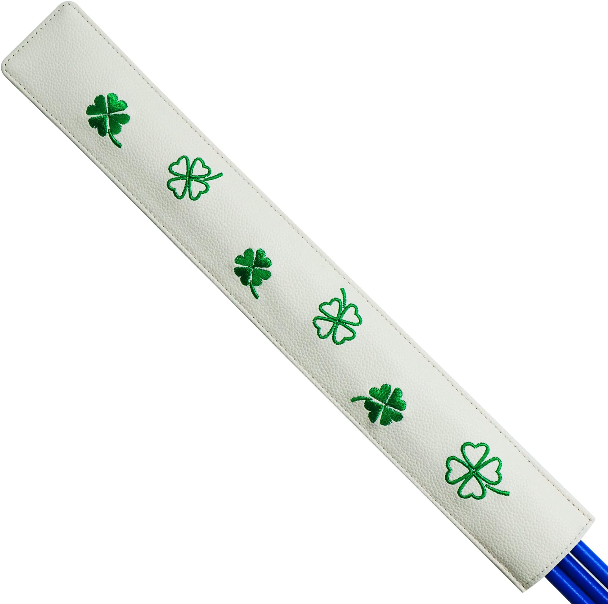 Golfupp Golf Leather Alignment Stick Cover Case Holder Hold at Least 2 Sticks Lucky Clover Pattern Design