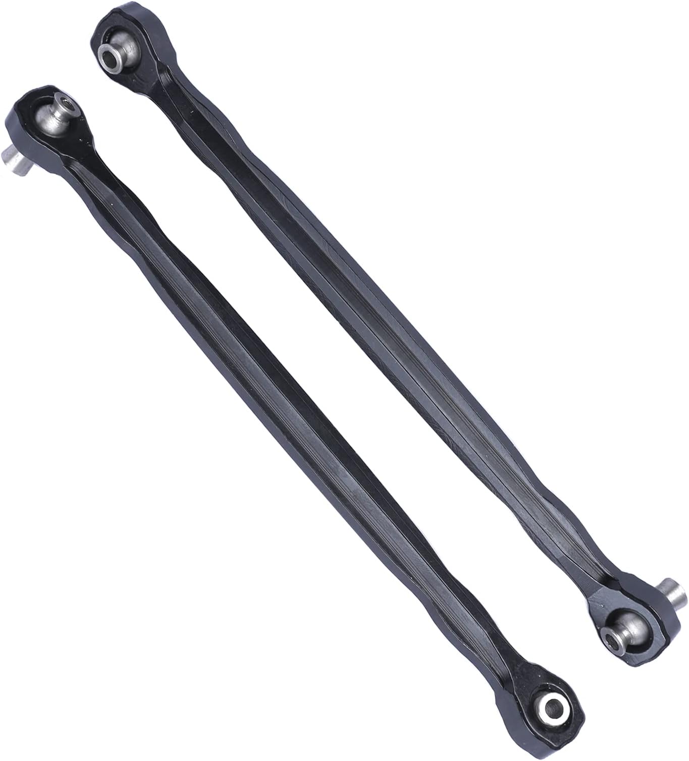 2Pcs Aluminum Front/Rear Toe Links Servo Link Steering Rod for for 1/5 Traxxas X-Maxx 6S 8S RC Monster Truck Upgrades (Black)
