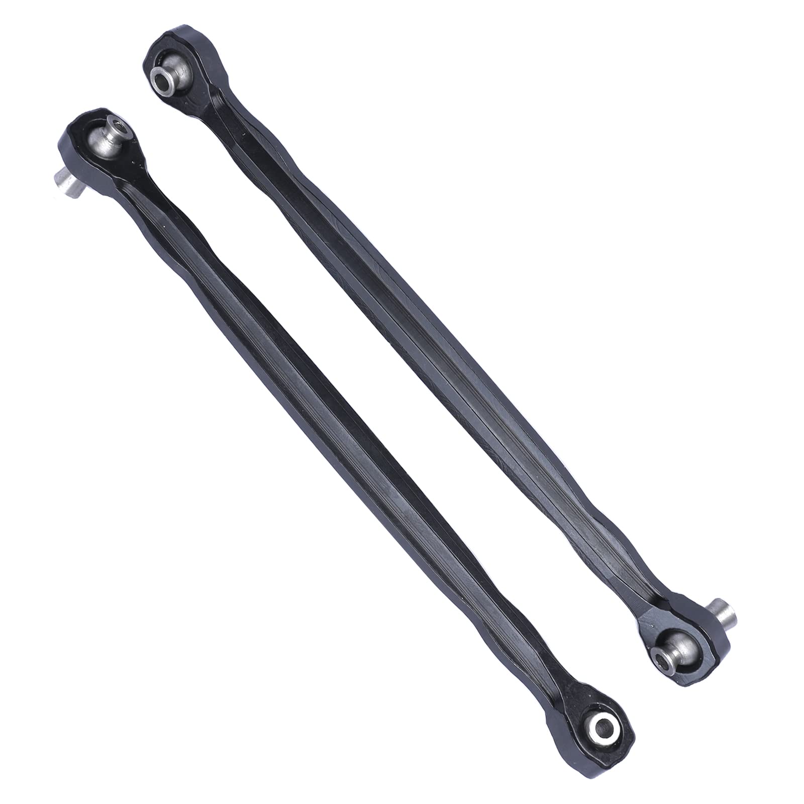 2Pcs Aluminum Front/Rear Toe Links Servo Link Steering Rod for for 1/5 Traxxas X-Maxx 6S 8S RC Monster Truck Upgrades (Black)