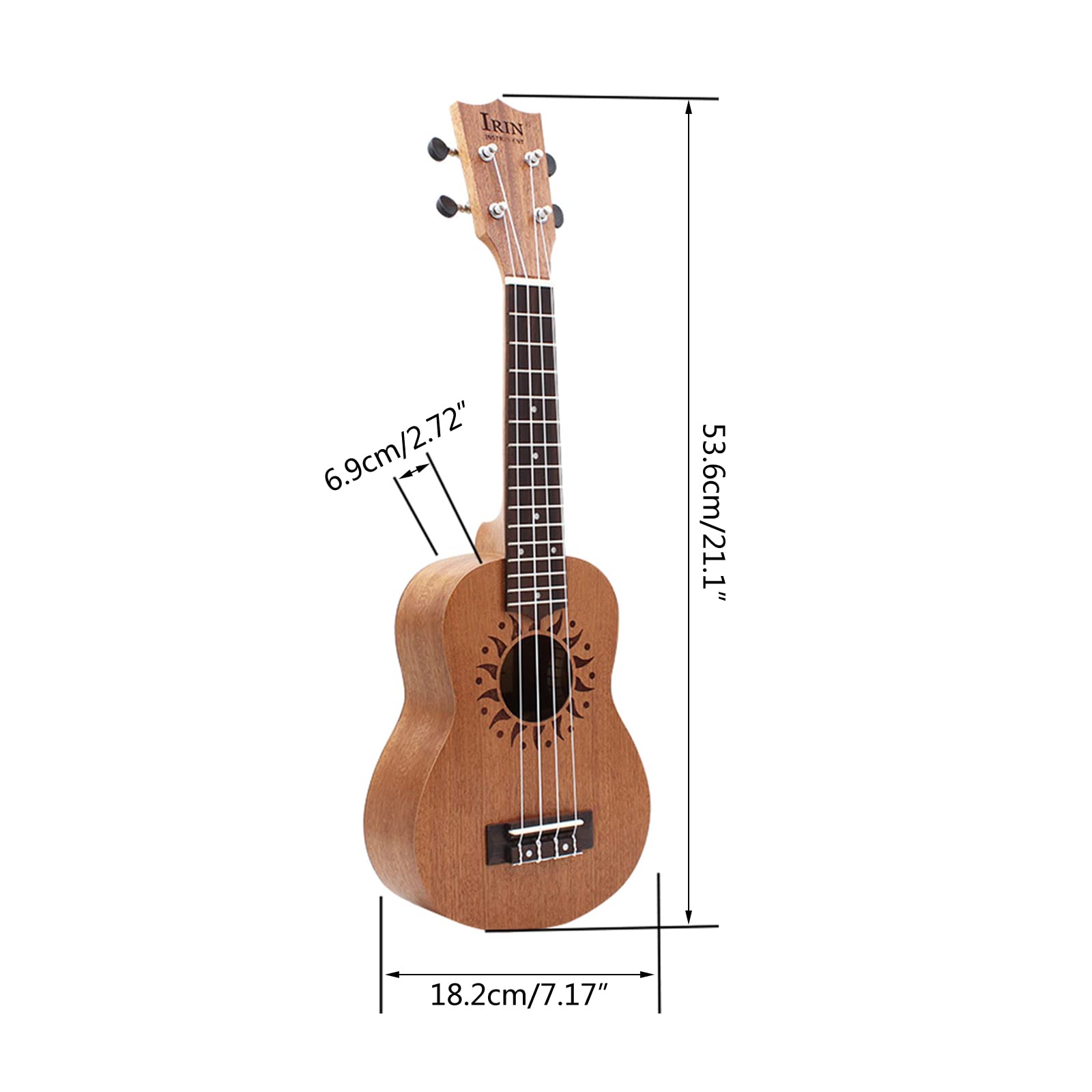 53 cm początkujący hawajskie ukulele instrument dziecko mała gitara czterostrunowy wzór słonecznika ukulele proste i zabawne drewno dla dzieci