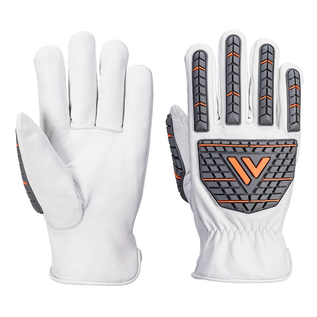 PORTWEST Gant Cuir Anti-Impact (non doublé) Blanc XL - Taille 10 - Gants de travail