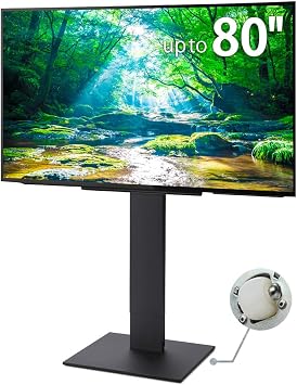 WALL V5 High Type | Minimalist Rolling TV Stand for 3280 Inch | Satin Black | Portable, Space Saving, Height Adjustable, No Drill | for Living Room and Bedroom | Japan-Engineered Design