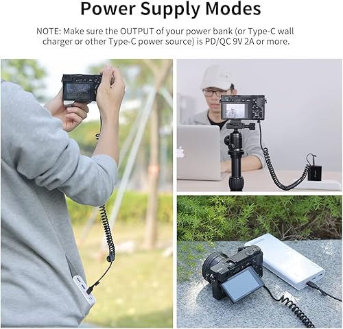 Miniatura 10 de King Ma LP-E6 Dummy Battery Decoded LP-E6 Battery Replacement with Type-C Spring Power Adapter Cable for Canon EOS 5D4 80D 5D2 5D3 70D 60D 6D 7D2 7D