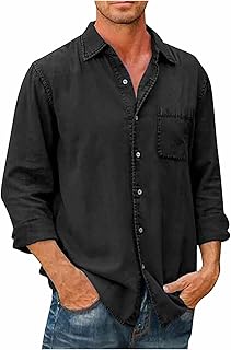 Mens Golf Shirt 2023, Swing Short Sleeve Pullover Mens Wedding Cozy Novelty Summer V NEC Pullover Plain Cozy Button-Down Polyester Pullover Men Black
