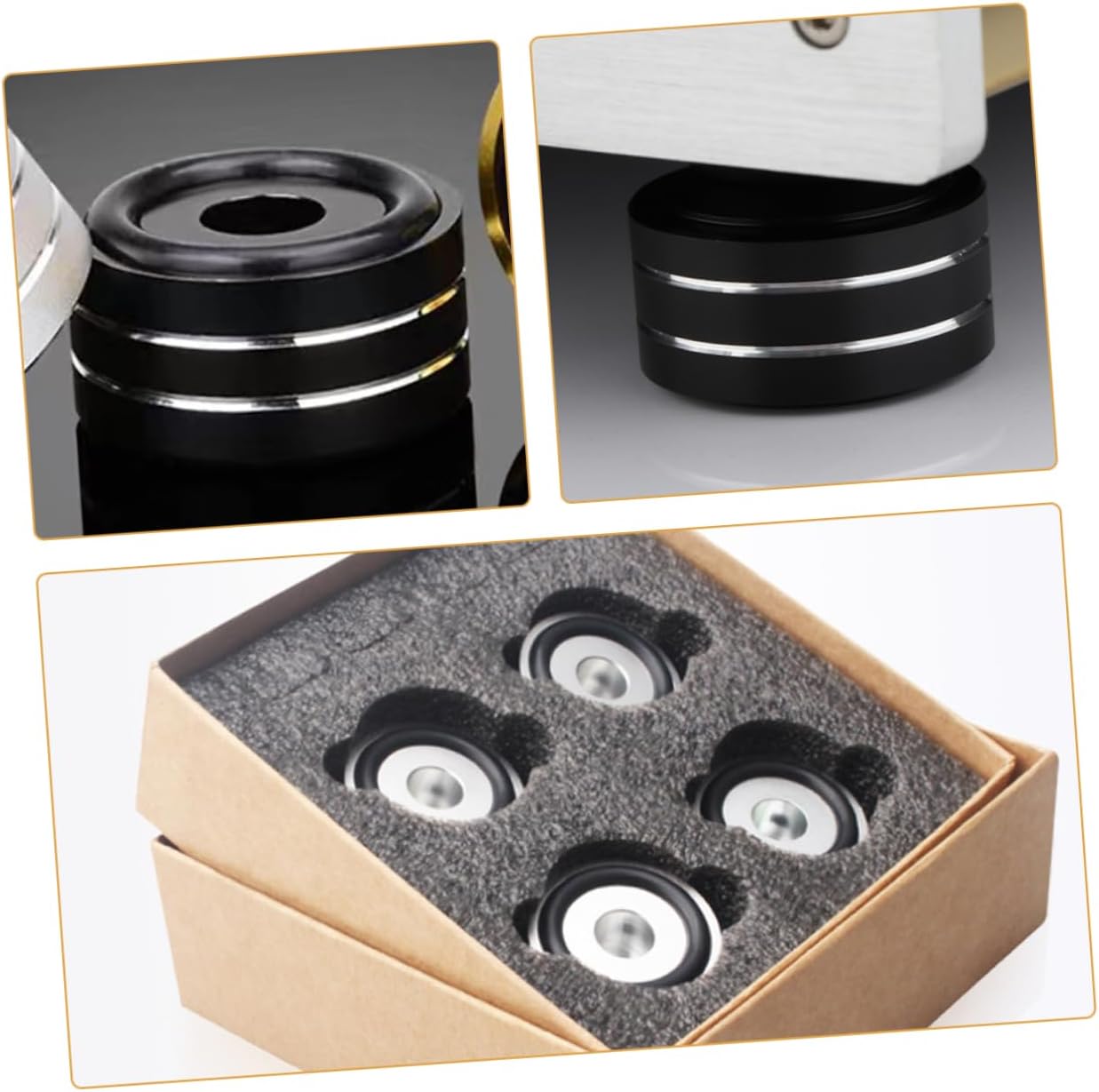 Rubber Ring Speaker Isolation Feet Pads for Vibration Reduction Slip Design Brand