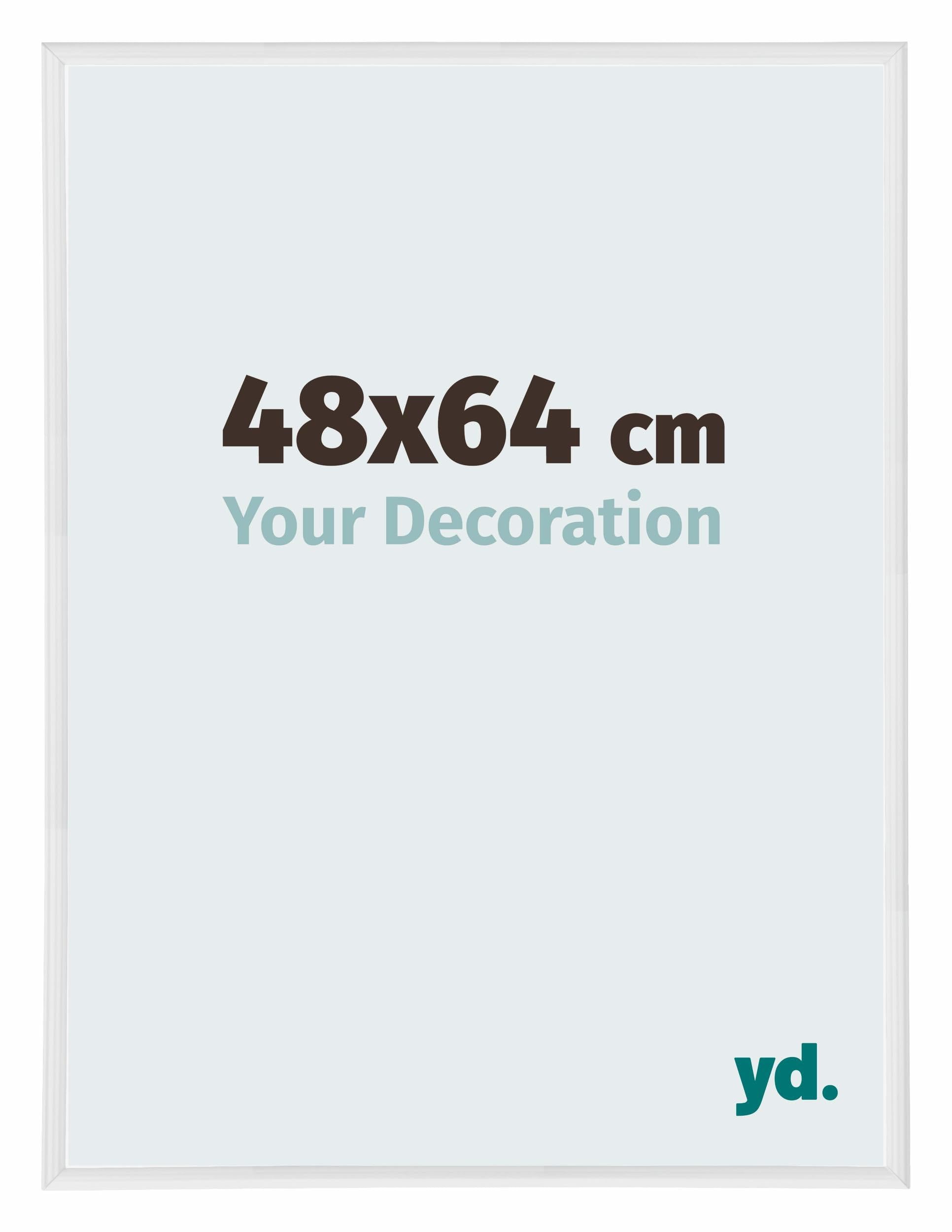 yd. Your Decoration - Puzzlerahmen 48x64 - Weiß Hochglanz - Puzzlerahmen 500-1000 Teile - Kunststoff Bilderrahmen - Annecy