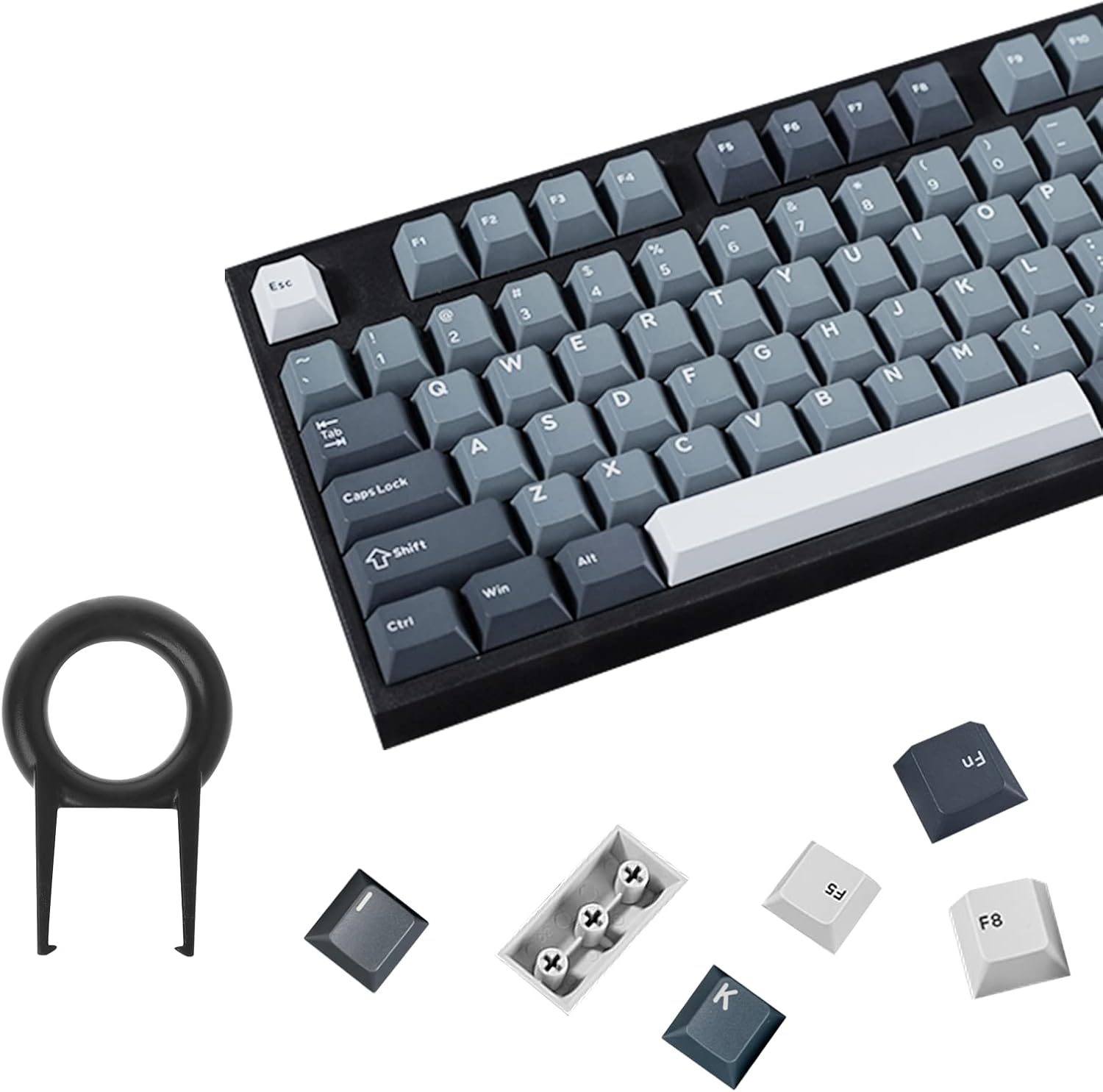 JOLINTAL 173 Keys PBT Double Shot Keycaps, Custom Cherry Profile