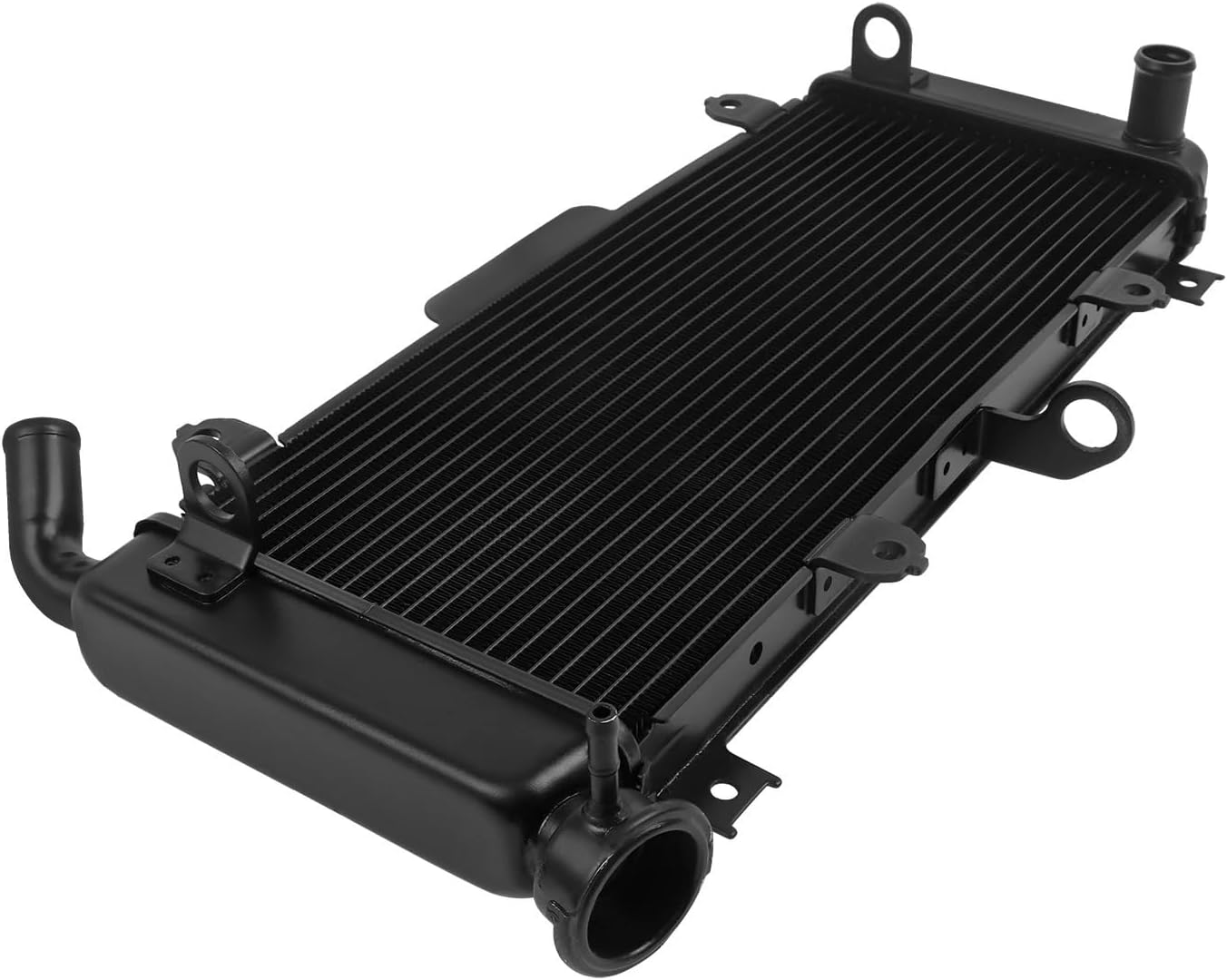 Compatible with Kawasak Ninja 650 Z650 Z ER650 ABS 2017‑2023 Motorcycle Aluminum Engine Radiator Coolant Cooler Cooling Water Tank(A Carbon Fiber)
