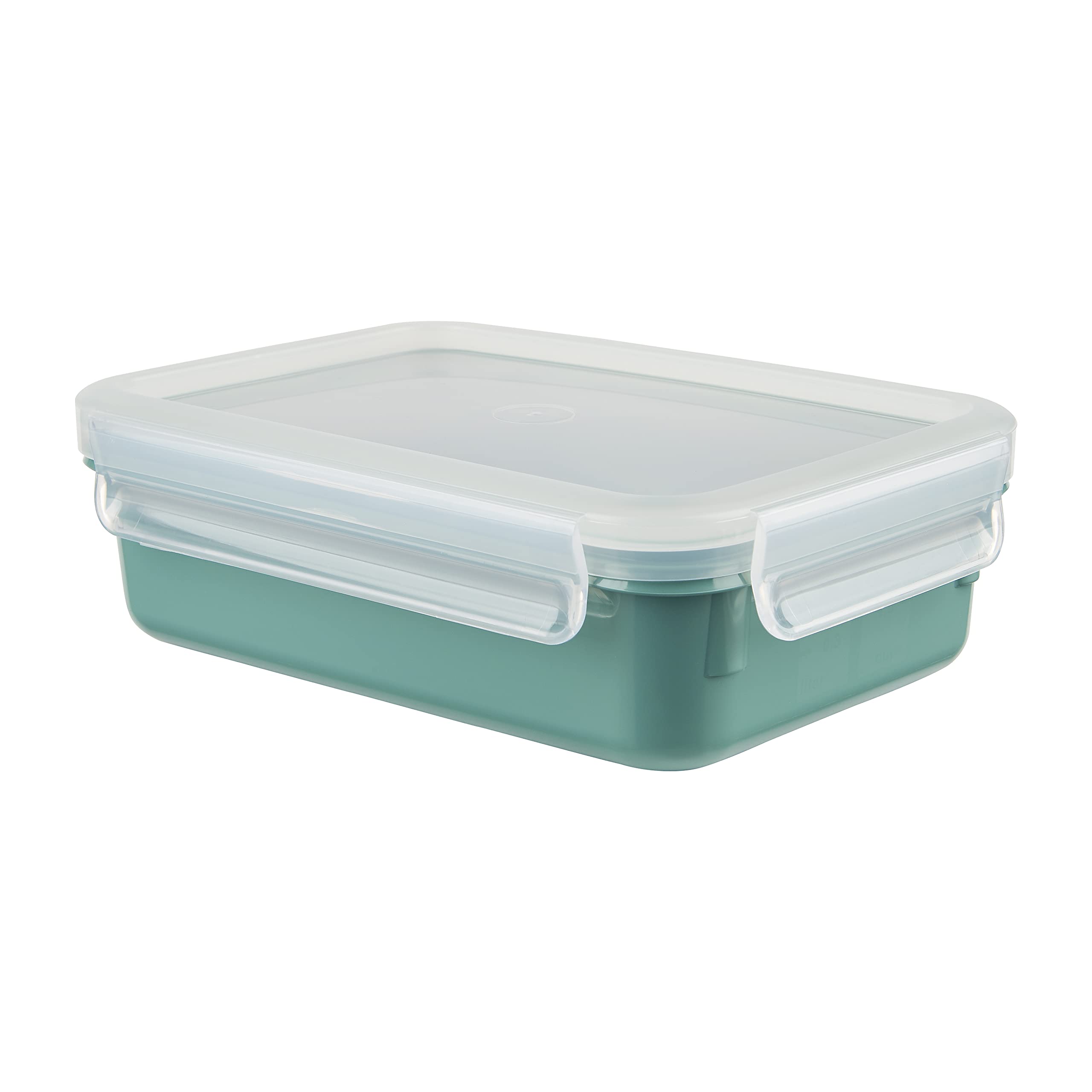 Emsa N10127 Clip & Close Colour Edition Food Storage Container, 0.8 Litres, 100% Leak-Proof/Hygienic, BPA-Free, Dishwasher, Microwave and Freezer Safe, Powder Green Powder Green 0,8 Liter