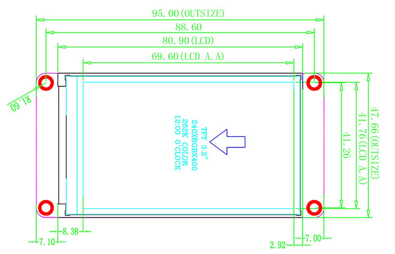 Nextion 3.2" TFT 400X240 Resistive Touch Screen Display HMI LCD Display Module TFT Touch Panel For arduino TFT raspberry pi