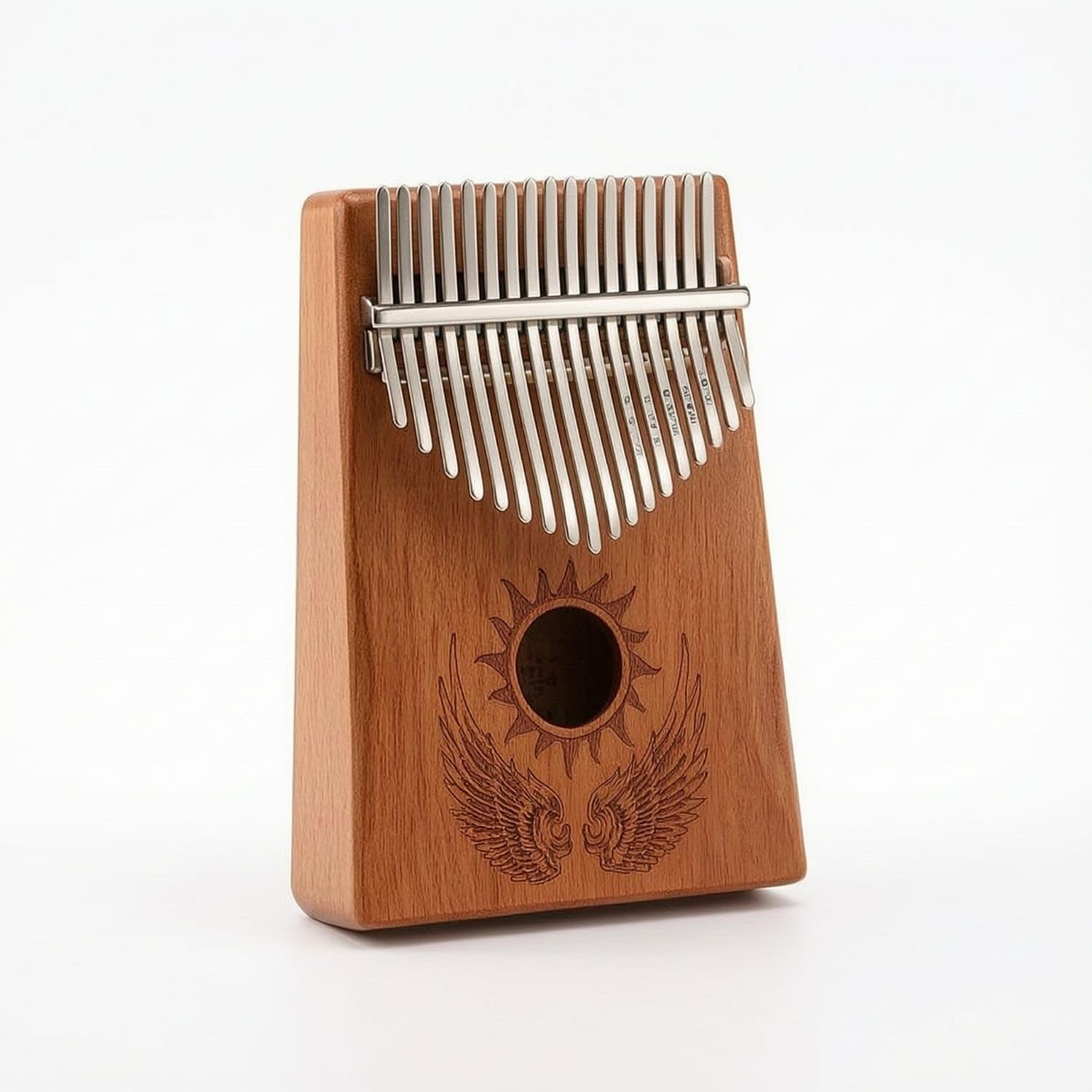 Beginner-Friendly 17-Key Kalimba Portable Kalimba with Tuning Hammer Wooden 17-Key Thumb Piano Hand-Held for Beginners, Students, Hobbyists, Music Practice, Travel, 17-key, Wings Hand Guard|K-image-28